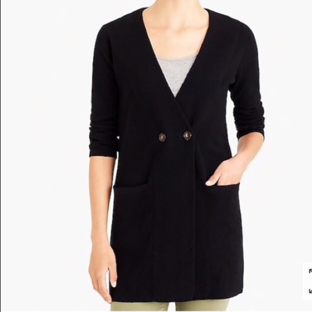 J.Crew Mercantile Collarless Sweater Blazer